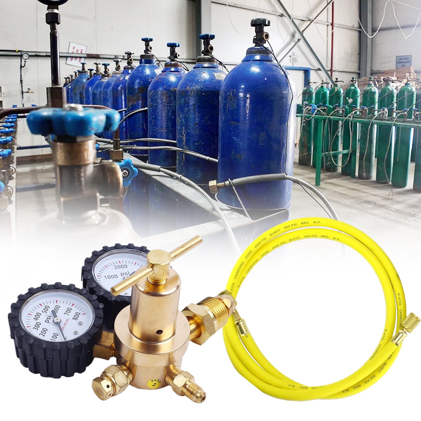 Regulador De Nitrógeno Para HVAC Preciso Alta Presión Antifugas | Regulador De Gas Nitrógeno Antifugas Para Aplicaciones En HVAC, Soldadura, Industria, Laboratorio, Taller, Y Para El Hogar