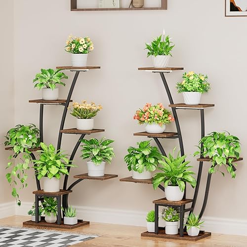 Miniatura 2 de Soporte para plantas de interior con luces de crecimiento - Estante esquinero para plantas de interior, soporte de plantas de 43 pulgadas de alto