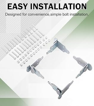 ELITEWILL 4 Sets Trailer Wood Sides Brackets Latch Rack Stake Body Gates Corner - with Screws