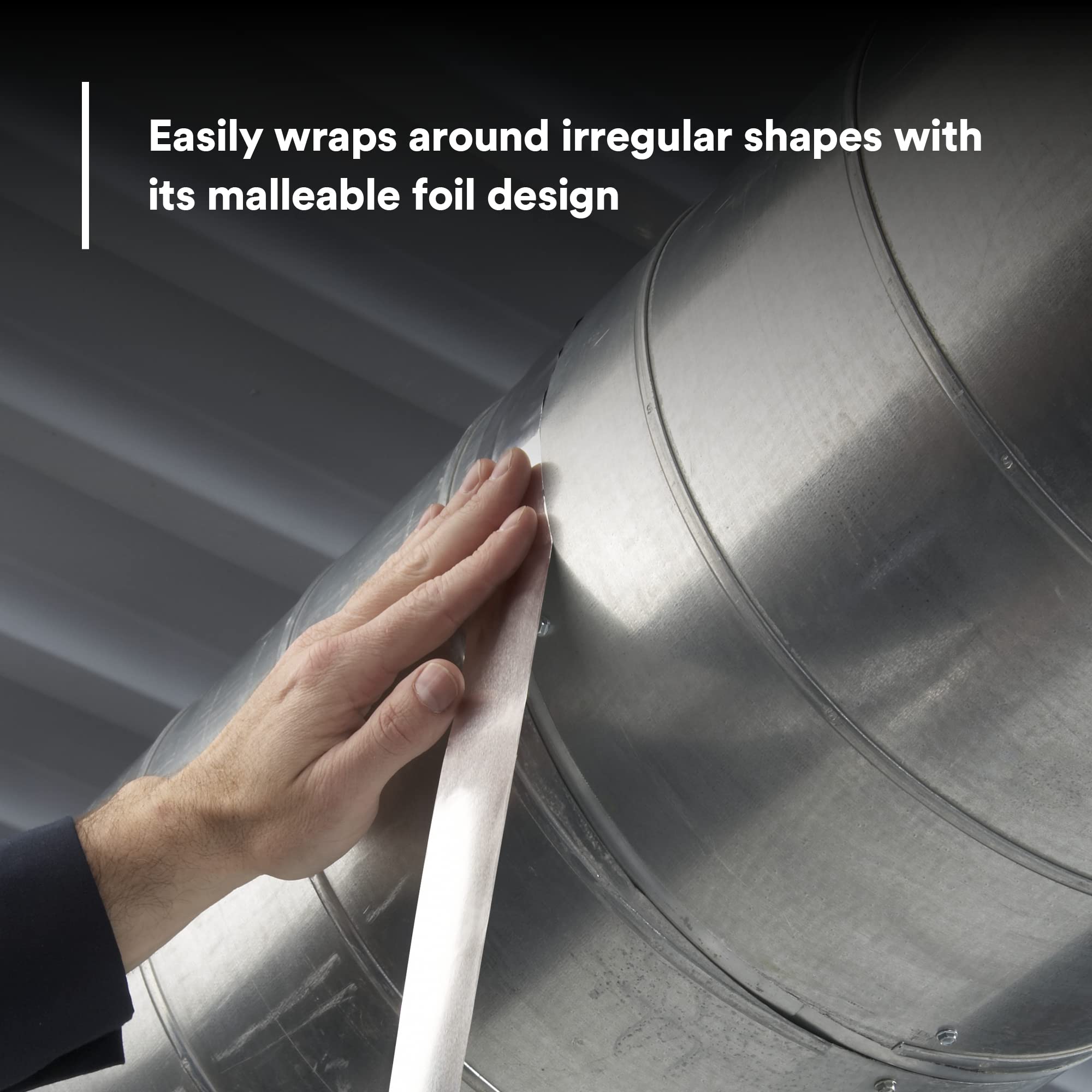 3M Cinta de aluminio 34383, Plata, 2" x 60 yardas, 4.5 mil