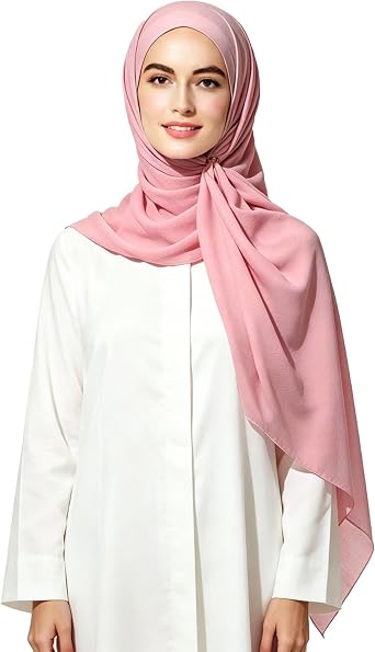 Lina & Lily Non-see-through Bubble Crepe Chiffon Muslim Hijab Head Scarf Shawl Wrap Thick Lightweight