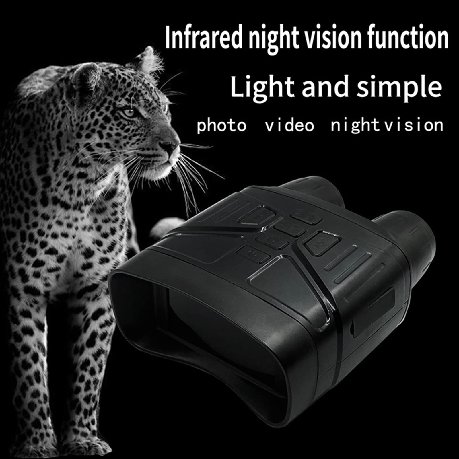 Visore Notturno, NV4000 Telescopio a infrarossi da 3 pollici Binocolo 4K Zoom Telecamera termica 5X Ambiti for la caccia Esplorazione all'aperto Visione diurna e notturna,per birdwatching, sport all'