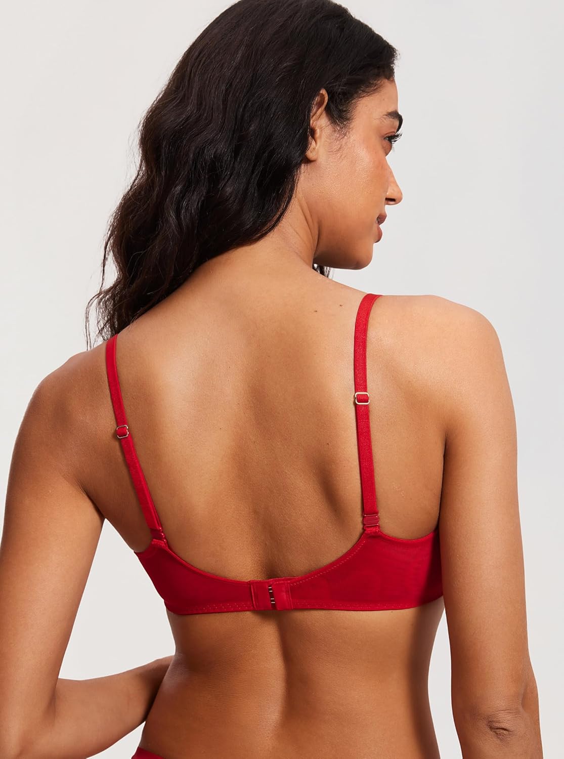 DOBREVA Women's Balconette Sexy Unlined Bra Lace Push Up Plus Size Bras See Through Underwire - Image 3