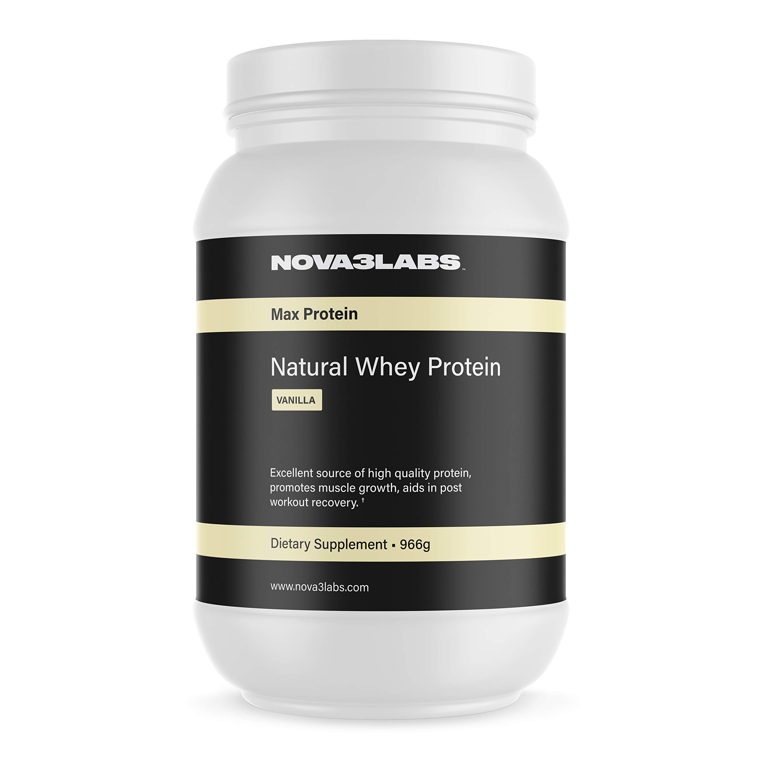 Buy NOVA Three Labs, Whey Protein, Optimal Recovery, No Bloating, Great