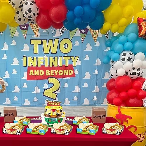 Miniatura 4 de Bandejas de papel desechables de historias de dibujos animados, 24 unidades, dos infinitos y más allá, decoraciones de cumpleaños, bandejas de nacho