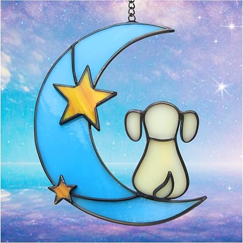 Regalos conmemorativos para mascotas, regalos de pérdida de mascotas de perro en la luna, regalos conmemorativos para perros por pérdida de