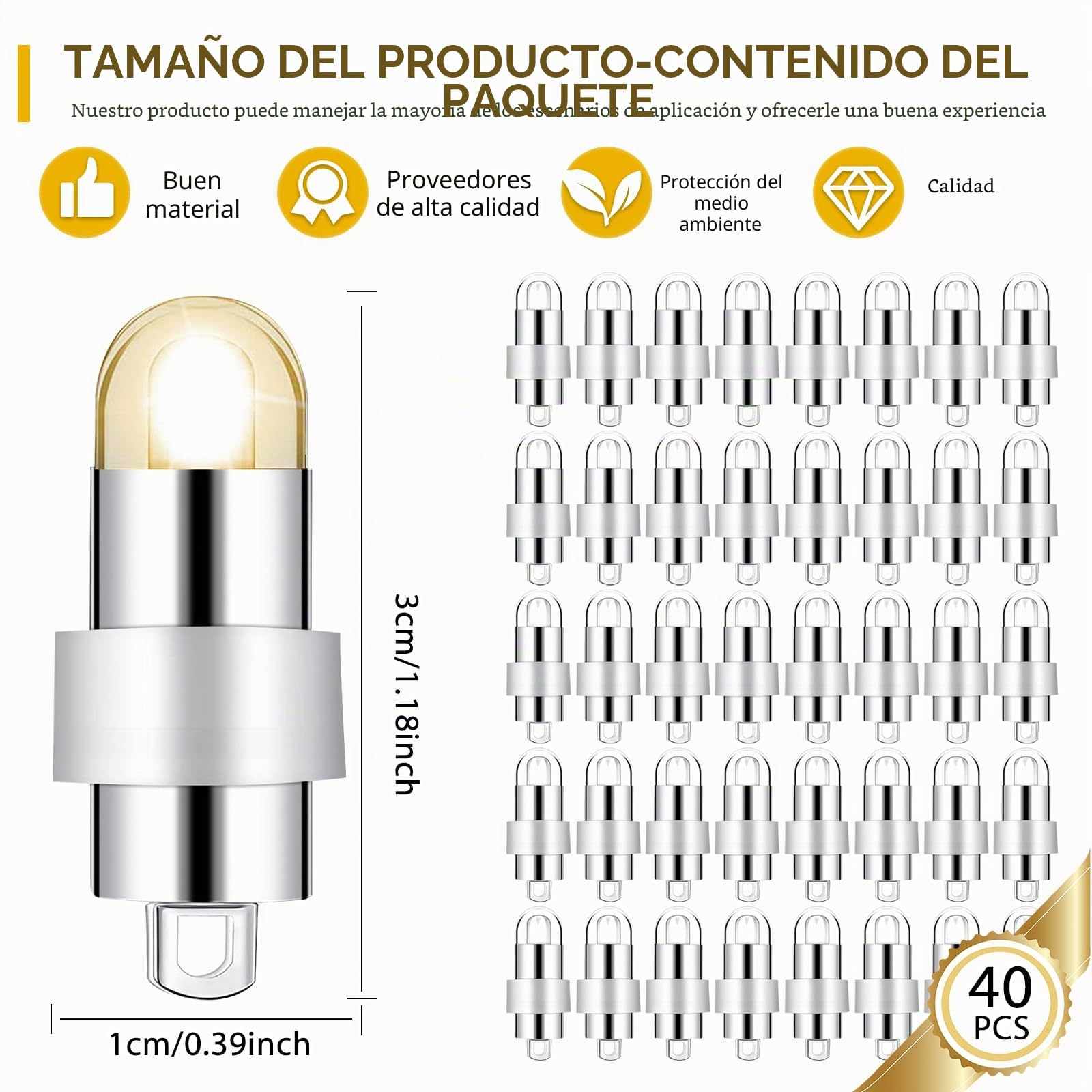 Paquete de 40 mini globos LED, resistentes al agua, para linternas de papel, para bodas y fiestas, color: blanco cálido