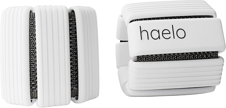 Haelo Hoops - Set of 2 1lb Each | Adjustable Wearable Wrist & Ankle Weights for Men and Women | Yoga, Dance, Barre, Pilates, Cardio, Aerobics, Walking