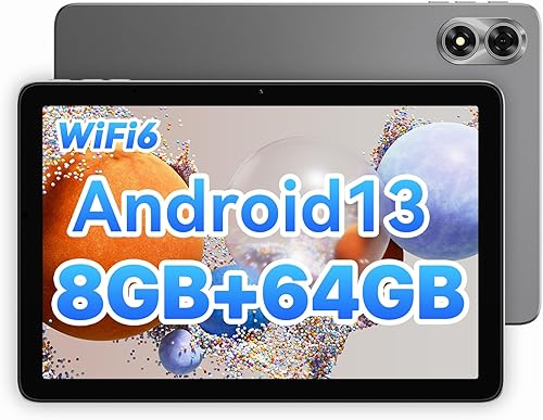 UMIDIGI G1 Tab Android 13 Tablet 2024, 8 (4+4) GB+64GB 1TB Expand, modelo Wi-Fi 6, tableta de 10.1 pulgadas con procesador de cuatro núcleos hasta