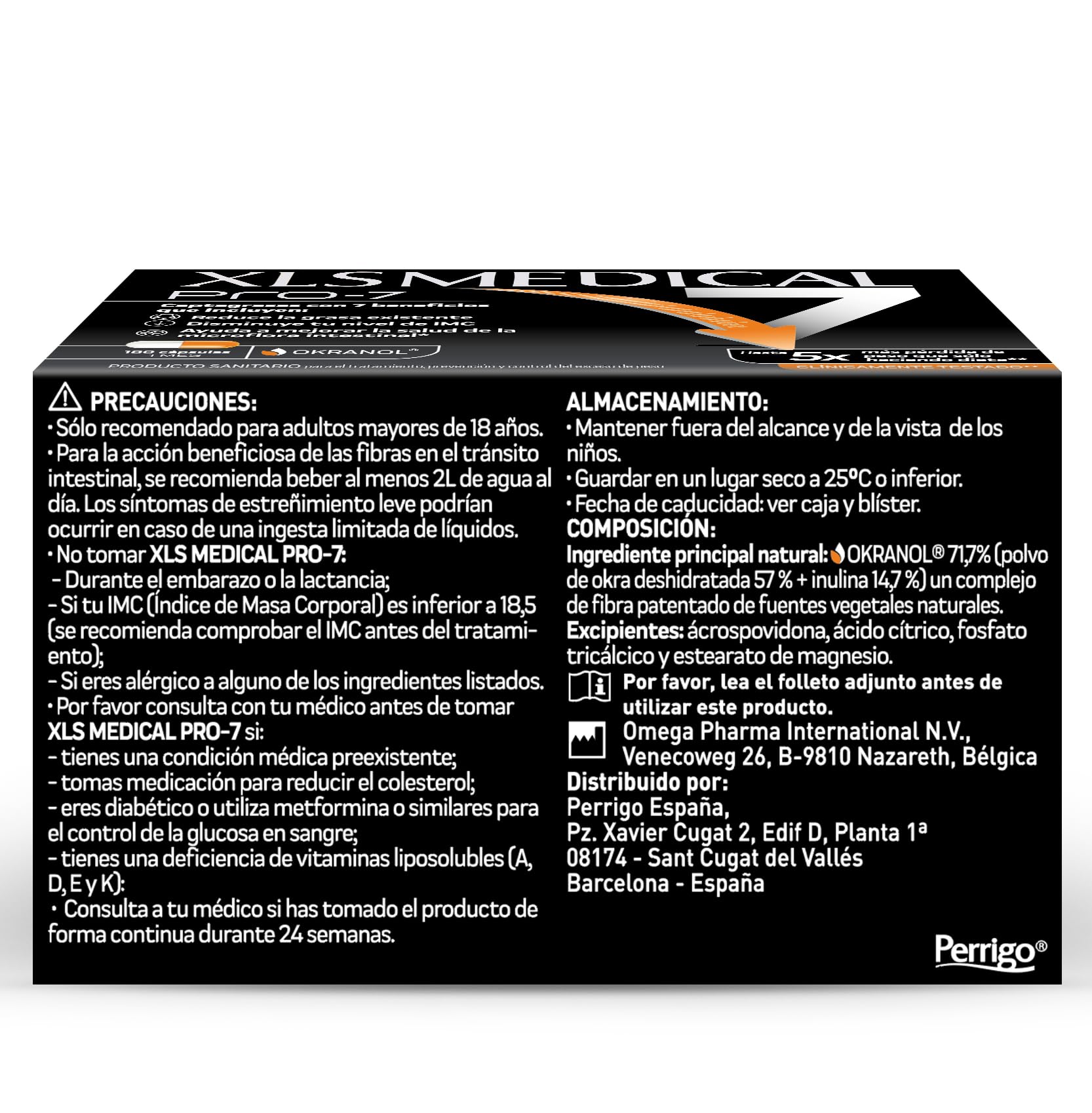 XLS MEDICAL Pro-7 - Gélules pour une aide à la perte de poids - 7 avantages - Perdez jusqu'à 5x plus de poids qu'avec un régime seul (1) - 180 gélules - 1 mois de traitement