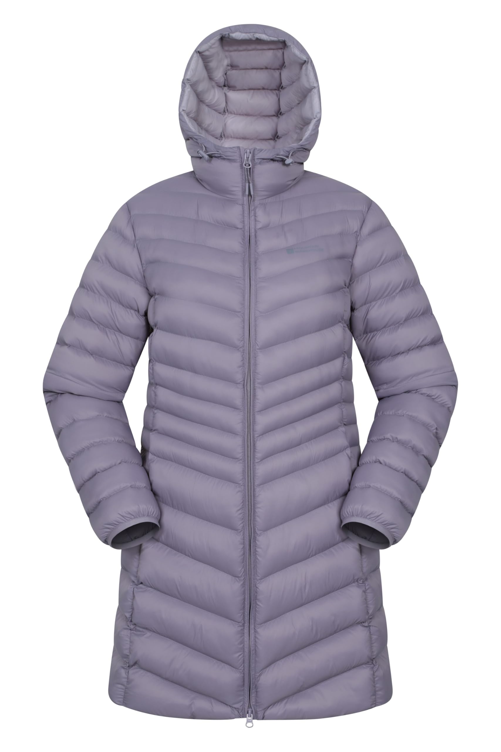 Mountain Warehouse Women's Dusky Purple Florence Winter Long Padded Jacket - Water Resistant Rain Coat, Lightweight Puffer Jacket, Warm, 30C Heat Rating - For Outdoors, Walking Size 12