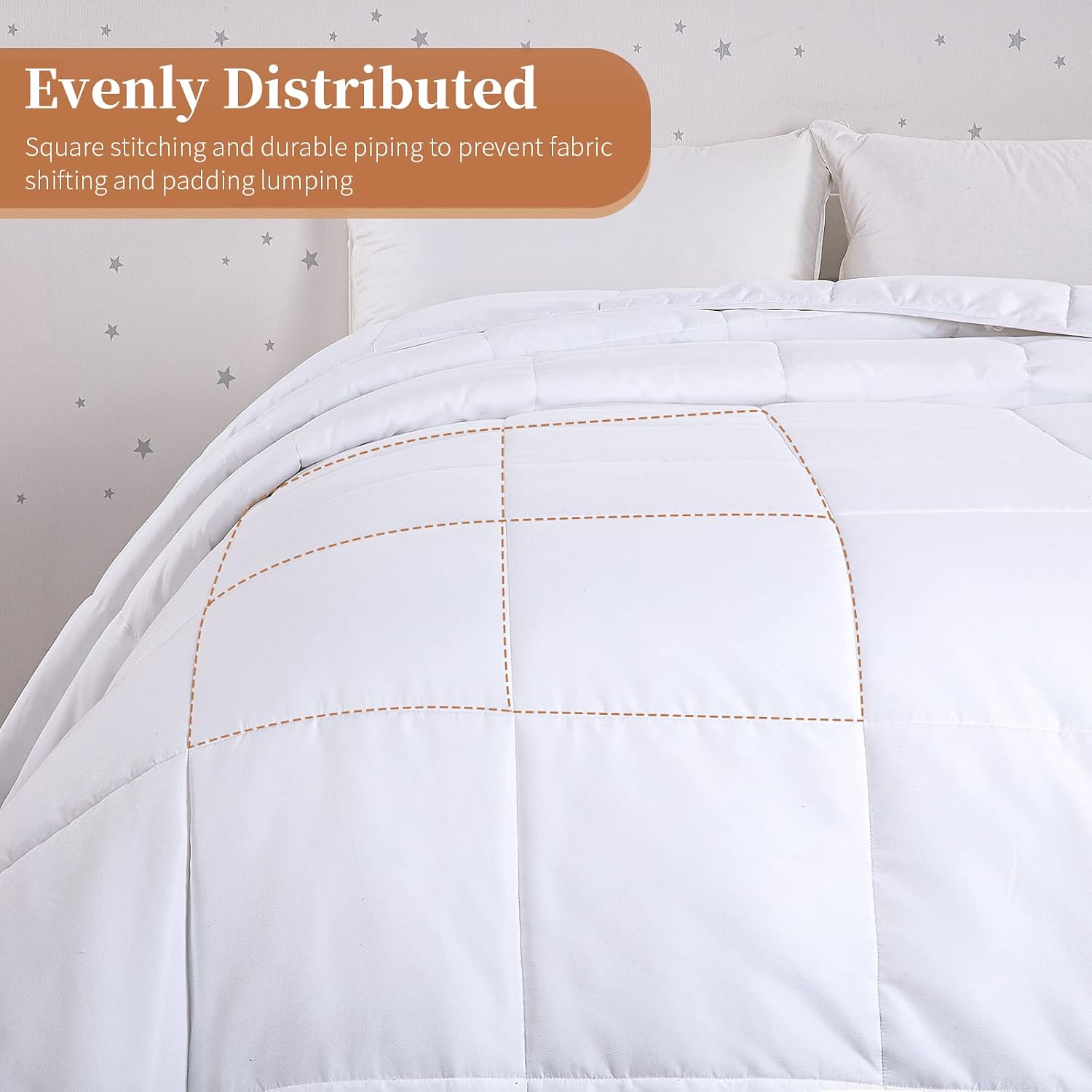 HOMBYS Lightweight Oversized King Comforter 128 x 120, Super Soft King Size Bed Blankets, Extra Large Down Alternative Comforter with Corner Tabs