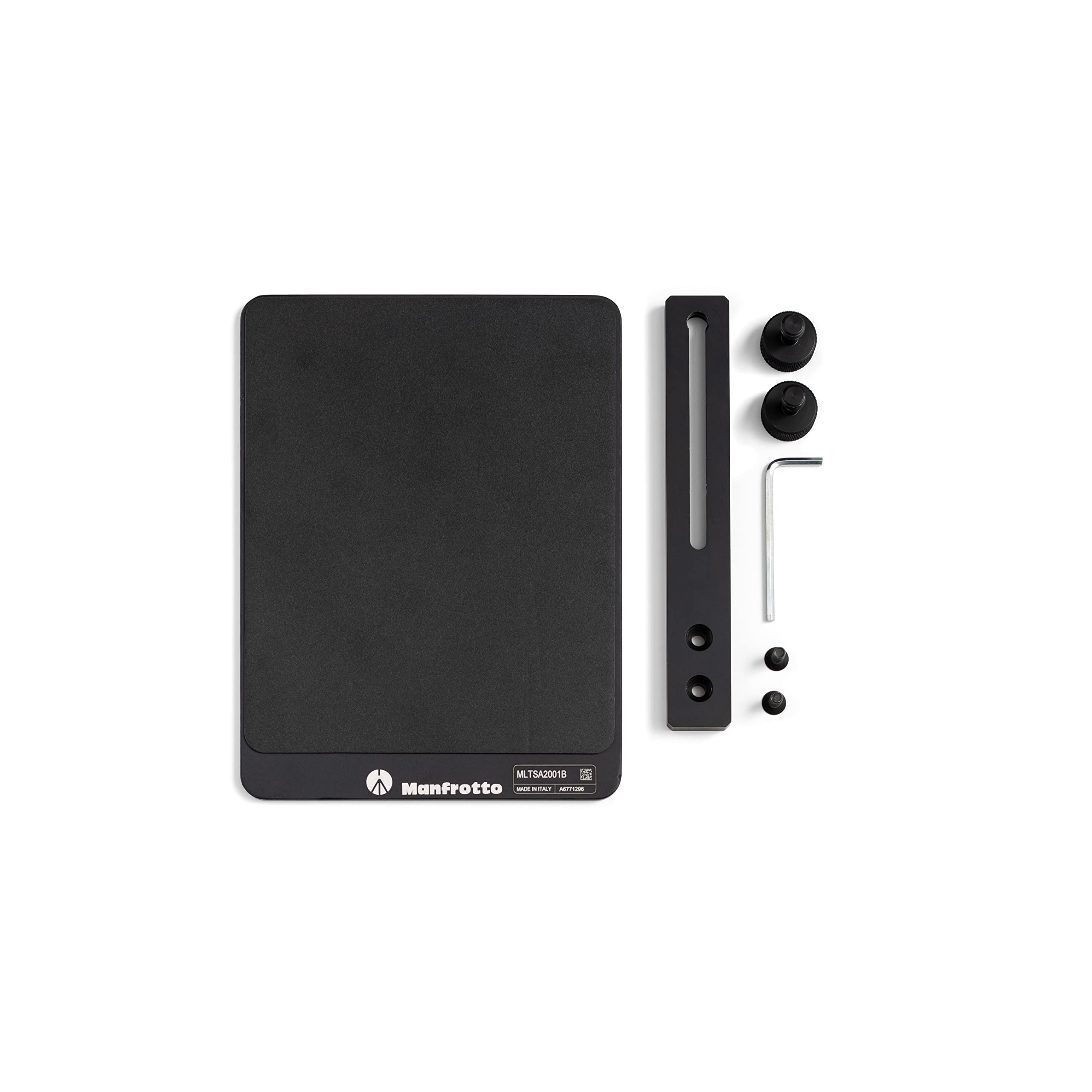 Manfrotto TetherGear MLTSA2001B podkładka pod mysz, akcesoria do uchwytu PC, zewnętrzna podkładka pod mysz do lekkiego aluminiowego uchwytu na laptopa, konfiguracja lewa lub prawostronna, 32 cm x 15