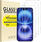 3-Pack, XunyLyee Screen Protector for iPhone 17/17 Pro 6.3 inch Tempered Glass Film Bubble Free