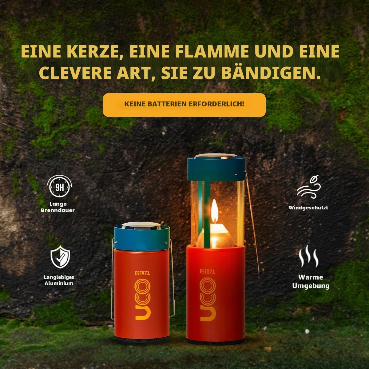 UCO Original Kerzenlaternen Set terra-firma
