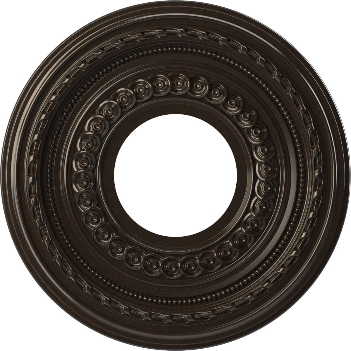 19"OD x 3 1/2"ID x 1"P Cole Thermoformed PVC Ceiling Medallion (Fits Canopies up to 5 1/8"), UltraCover Satin Hunt Club Green — Amazon image 23