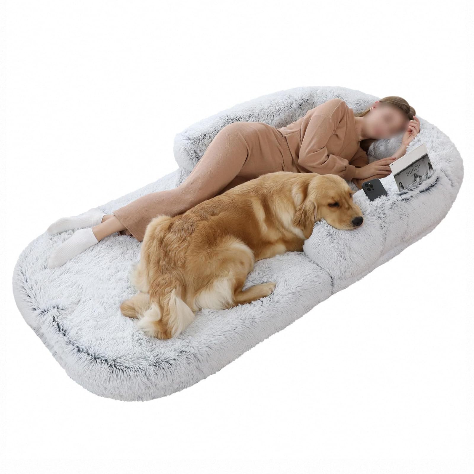 Amazon.co.jp: AXTMR 大型人間用ペットベッド、取り外して洗える