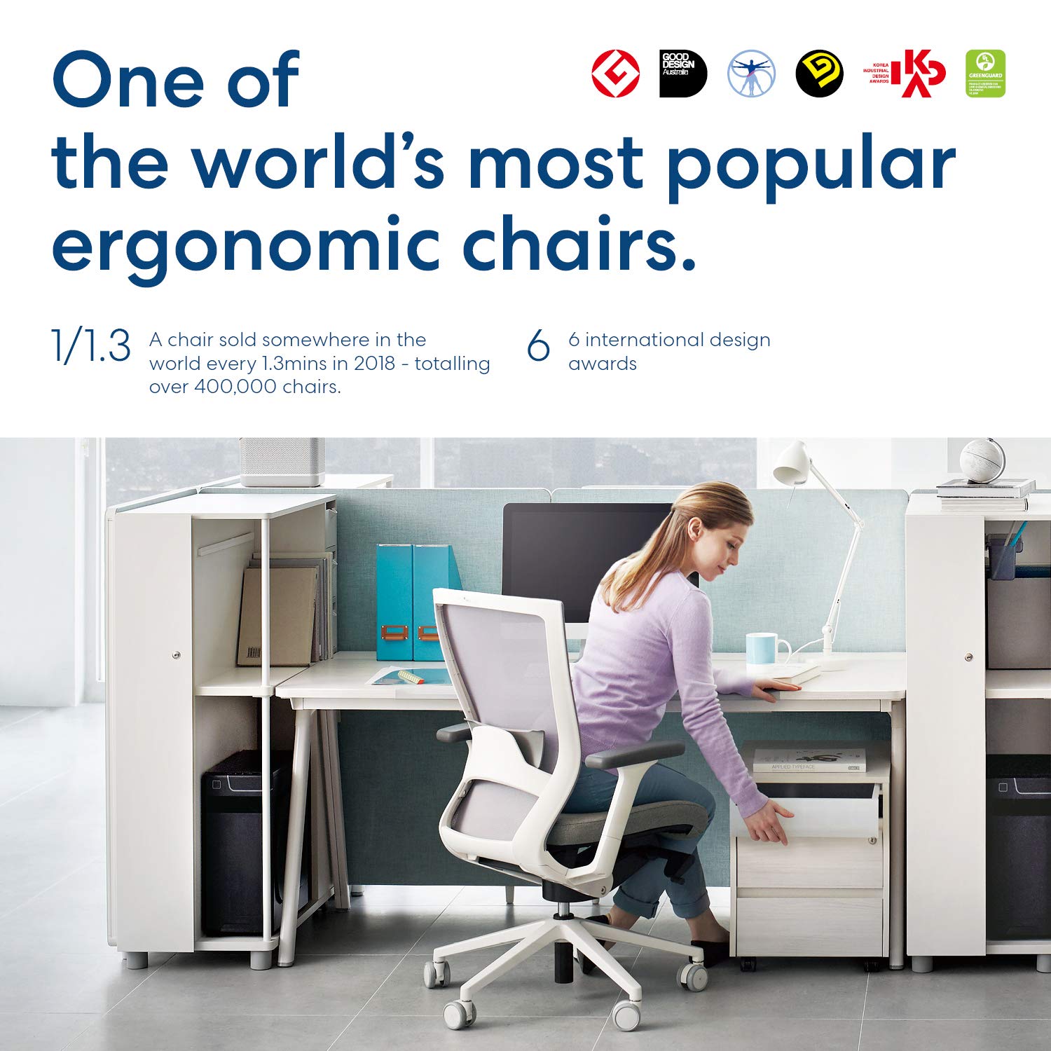 SIDIZ T50 Highly Adjustable Ergonomic Office Chair (TNB500HLDA