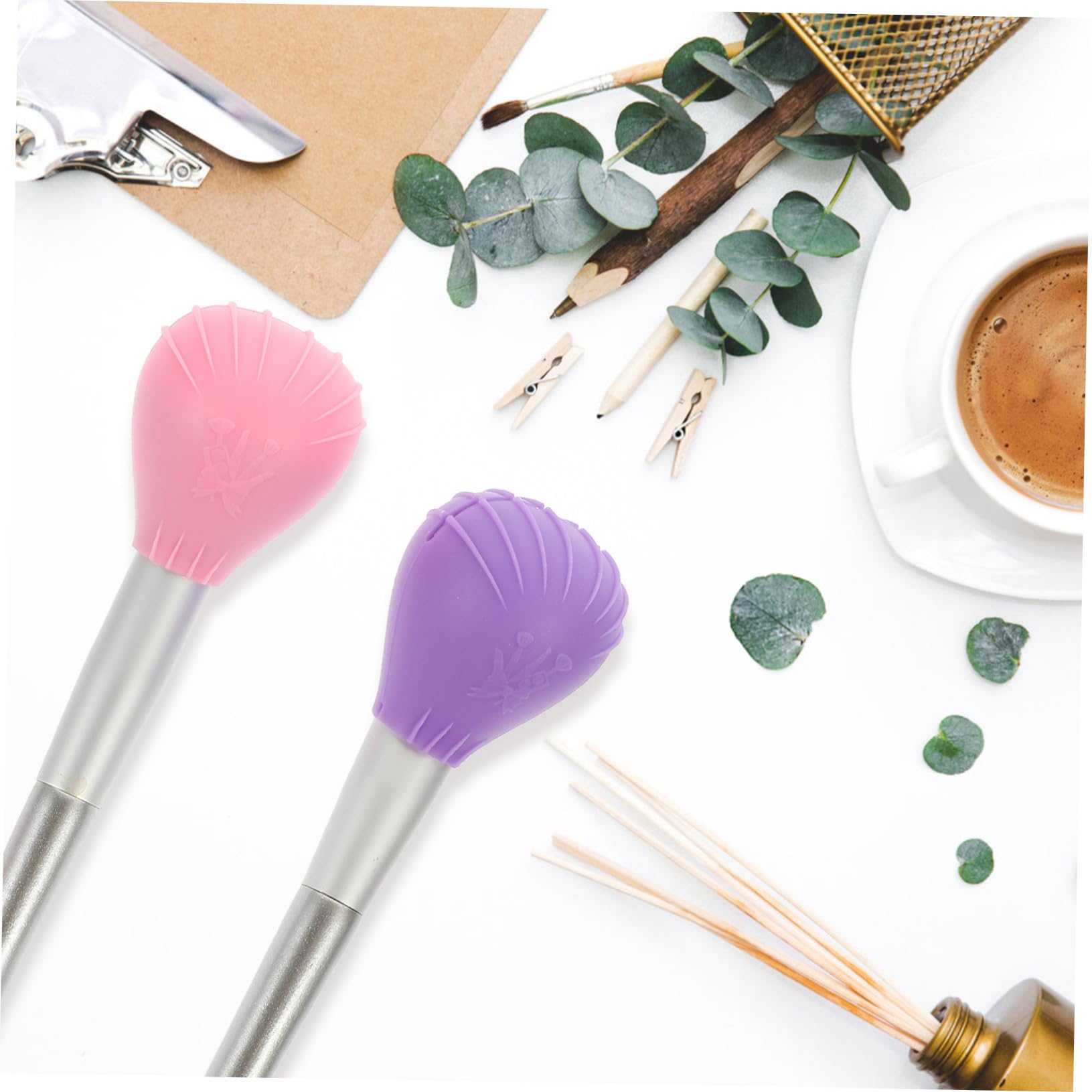 Housoutil 24pièces Housses De Réutilisables Pour Pinceaux De Maquillage Couvre-pinceaux Anti-poussière Et Étanches Pour Transport Rangement