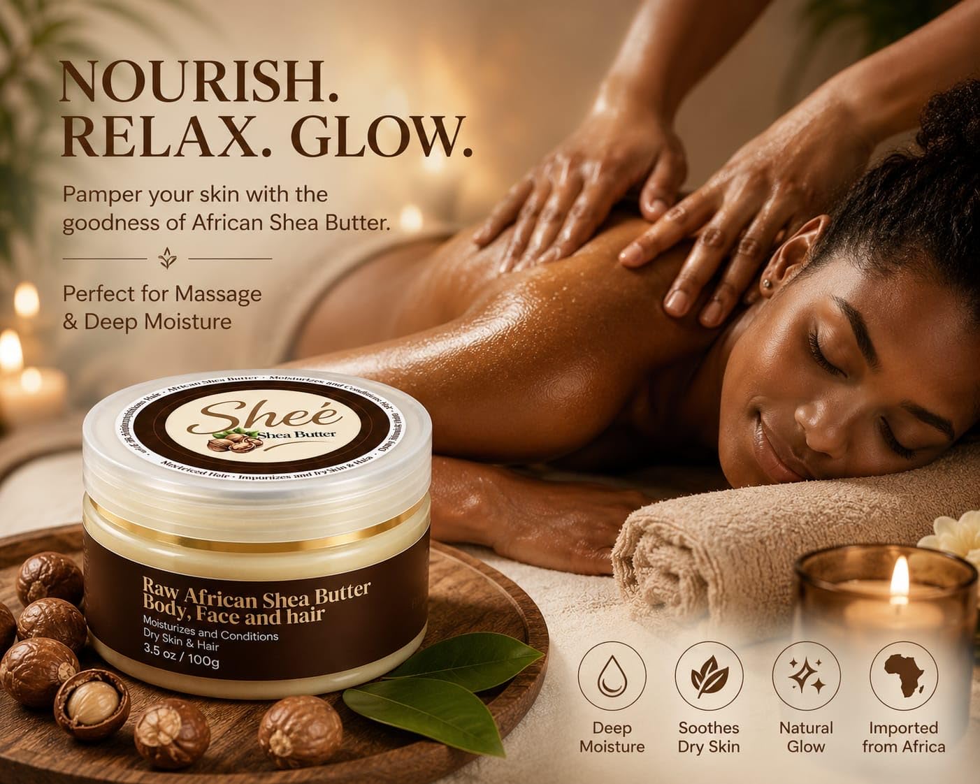 Raw African Shea Butter, Unscented, 3.05 oz 100g image 5