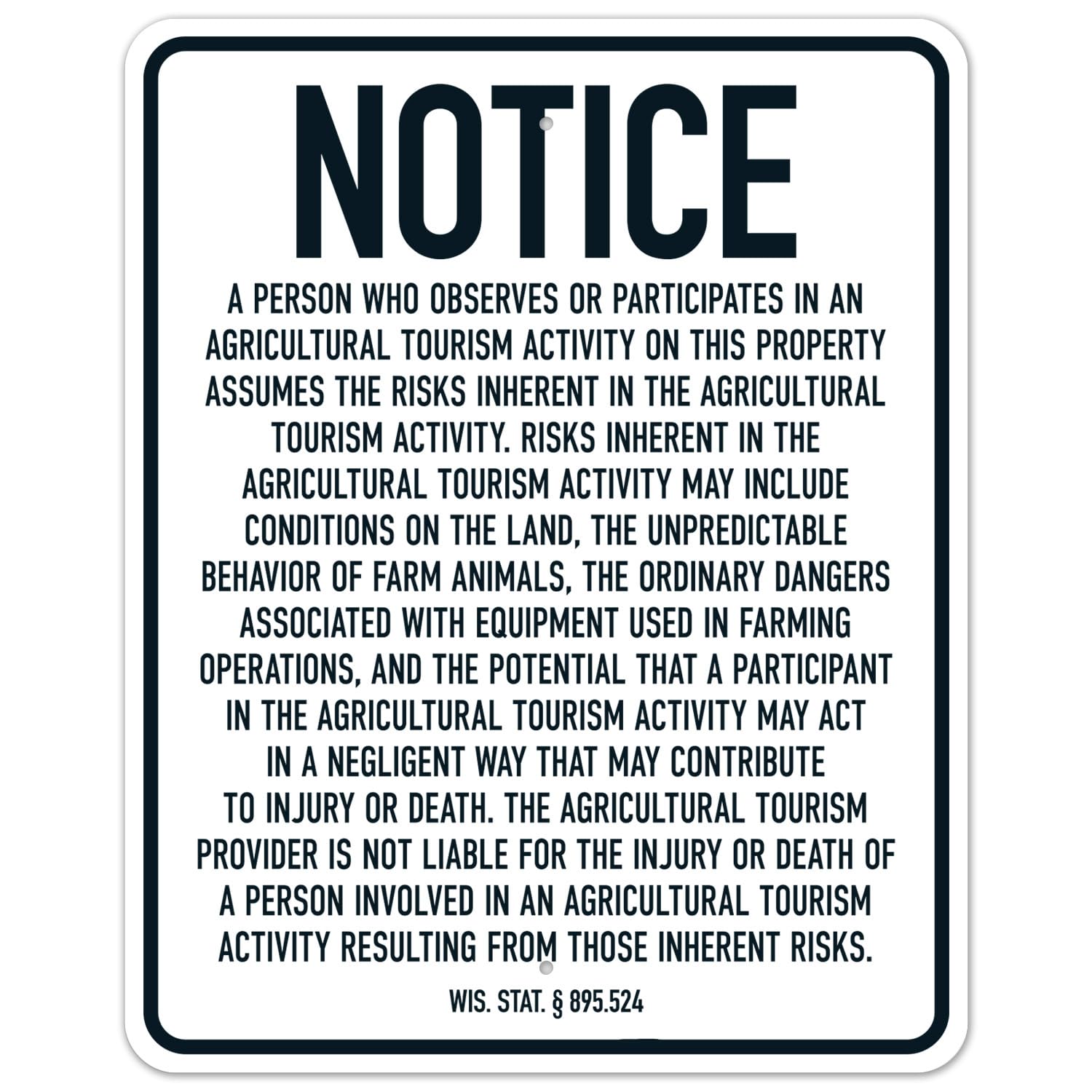 Rural Leisure Activity Notice Metal Prompt Sign Farm Scenic Area Decor 8x12 Inch