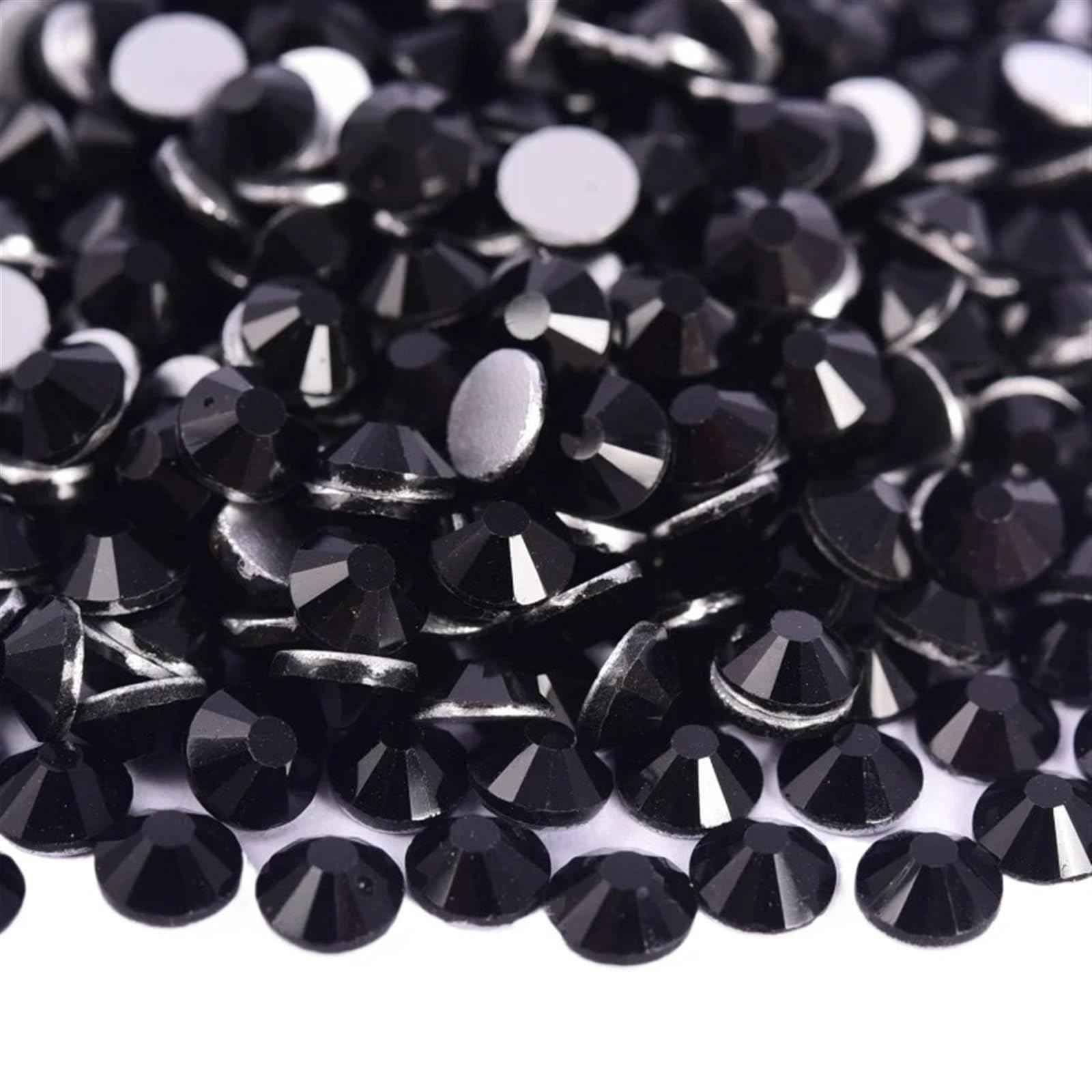 Strass Termoadesivi Glitter neri non termoadesivi Strass Unghie Cristalli Accessori for unghie for ciondoli for Nail Art(SS30-2880PCS)