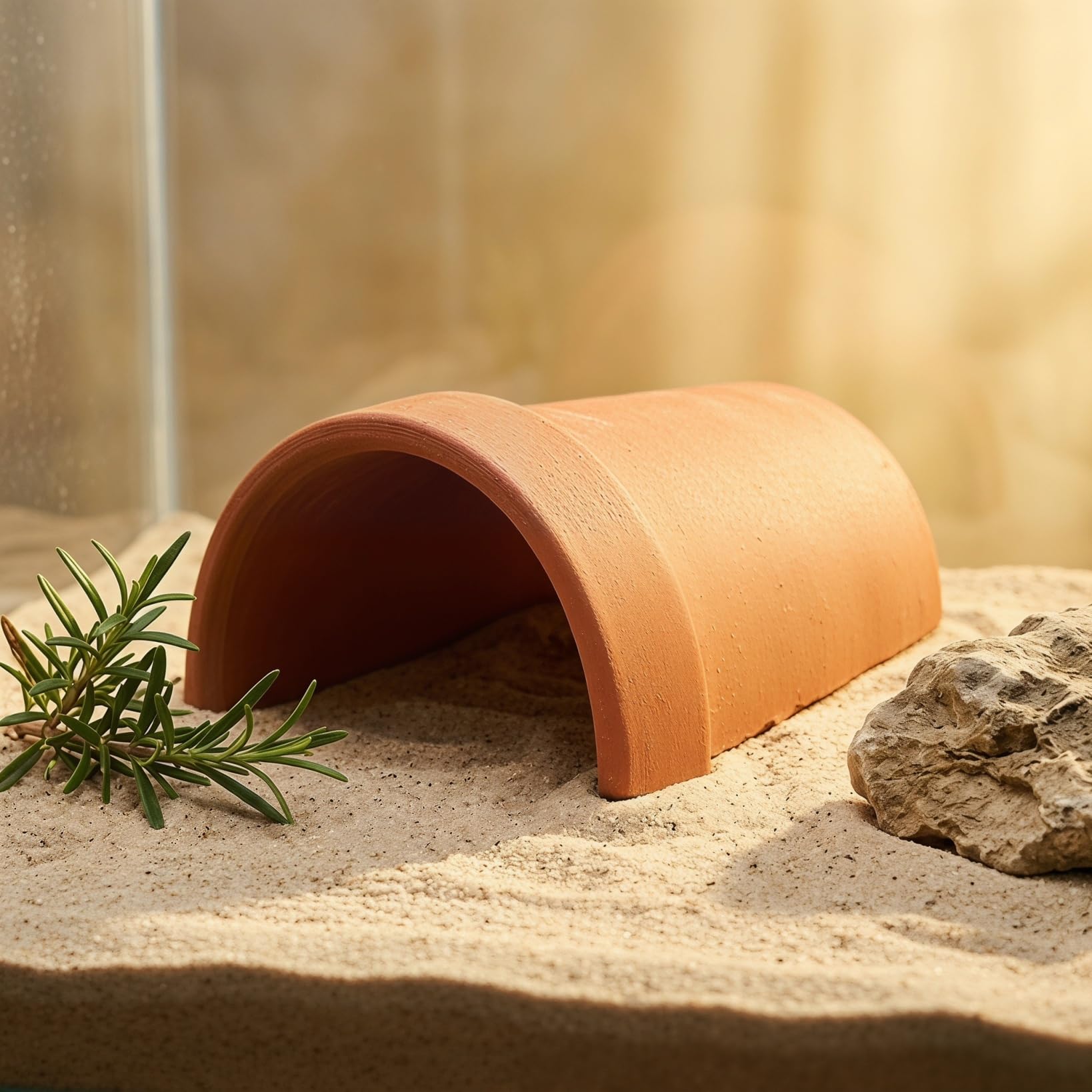 ERINGOGO Cachette Reptile Matériau Naturel Plateforme de Baignade et Abri pour Tortues Lézards Décoration de Terrarium et Multifonctionnelle