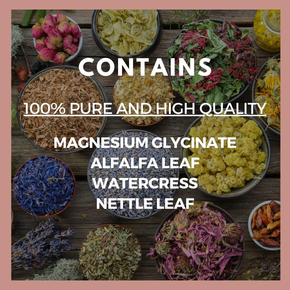 Remedy's nutrition Magnesium Glycinate | 1,000 mg, 60 Vegan Capsules Dietary Supplement | Two Month Supply | Also Contains Alfalfa Leaf, Watercress & Nettle Leaf