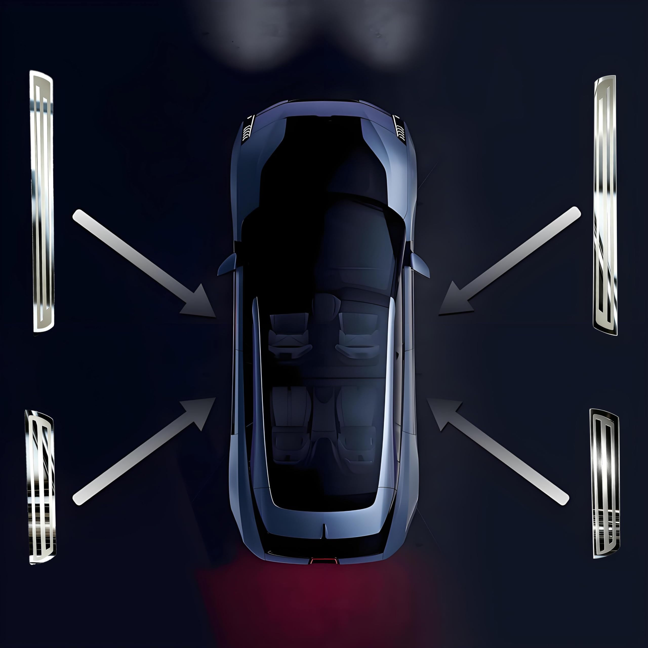4 Pezzi Battitacco in Acciaio Inox, Protezione Sogliaporta per MG ZS Hybrid+ Luxury 2024 2025 2026, Battitacco per Auto in Acciaio Inossidabile Robusto