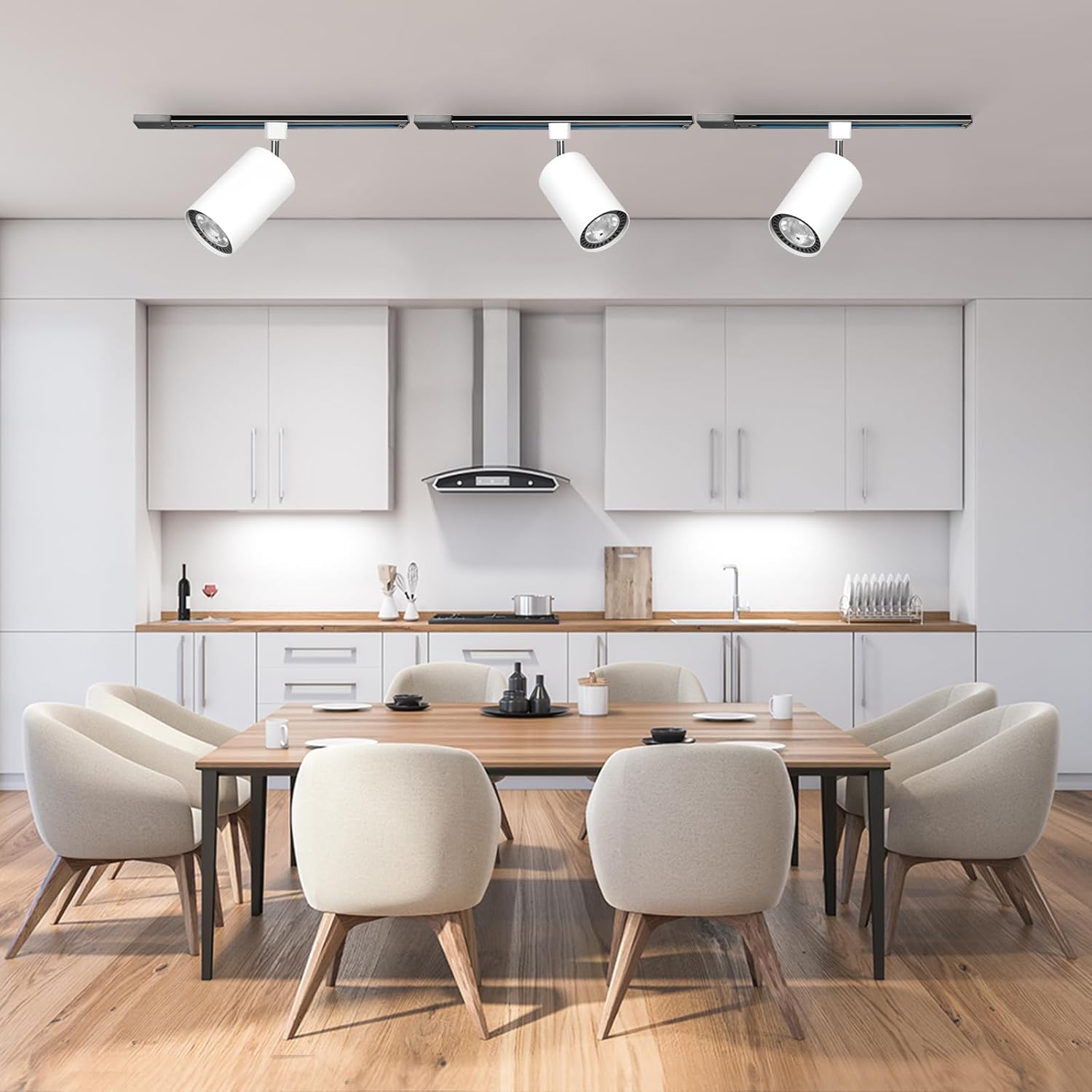 Aluminum PAR 30 H Track Lighting Heads,e26 Medium Base,ETL Listed,White,4Pack (Bulb not Included)