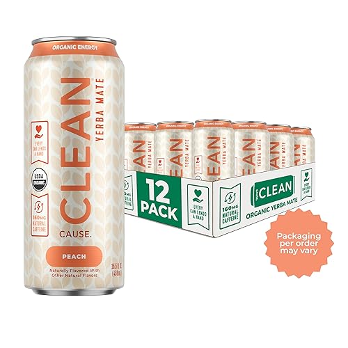 Miniatura 18 de CLEAN Cause - Té de yerba mate de arándanos no carbonatado, alternativa a bebida energética orgánica del USDA, baja en azúcar, 160 mg de cafeína