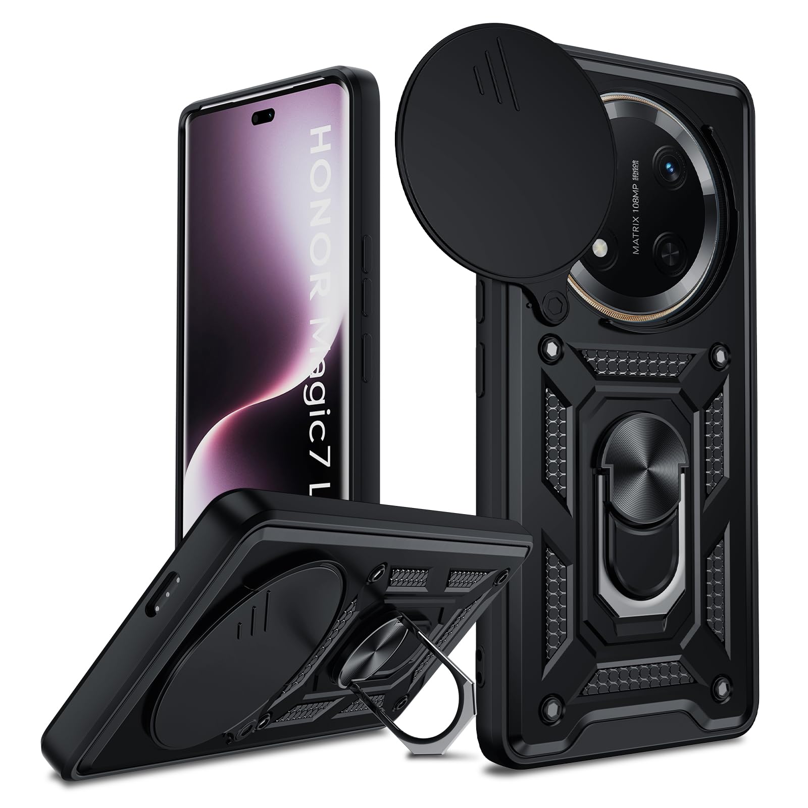 For Honor Magic 7 Lite Case Car Magnetic Holder Ring Armor - View #10