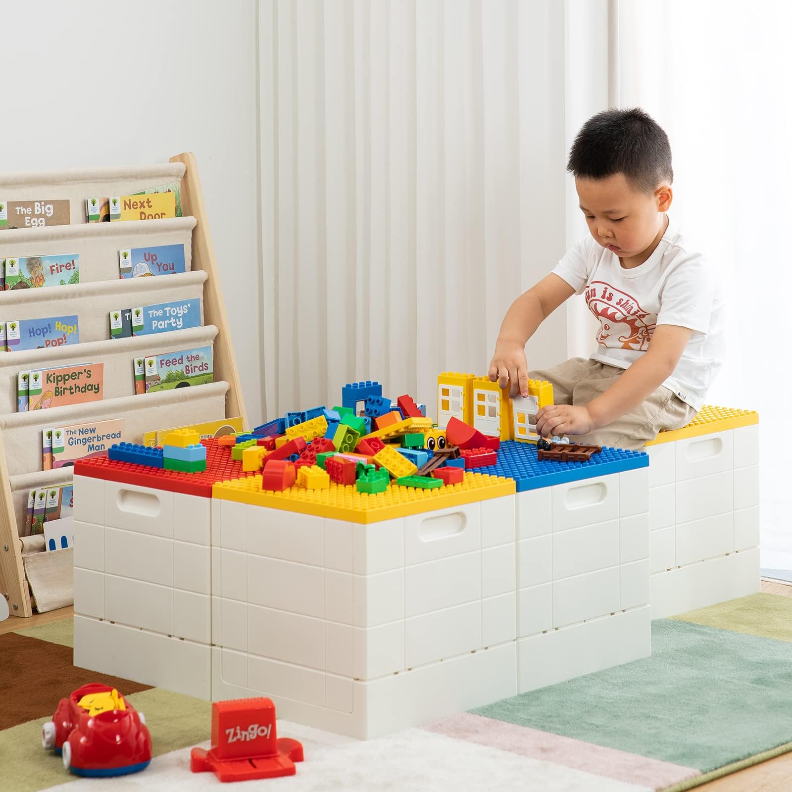 Shimoyama Collapsible Storage Box With Building Base For Lego - Main Image