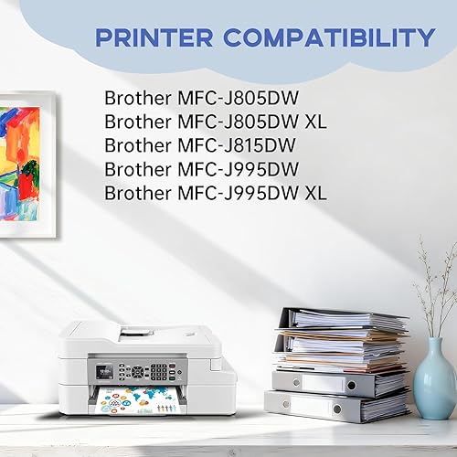 Miniatura 2 de Miss Deer LC3033 - Cartucho de tinta BKCMY, repuesto para Brother LC3033XXL LC-3033, trabajo para impresora Brother MFC-J995DW MFC-J995DWXL