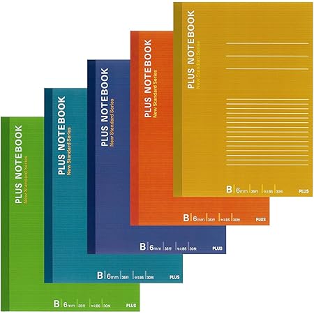 Amazon プラス ノート セミb5 6号 B罫30枚5冊入no 003bs 5cp 5色色込 76 732 文房具 オフィス用品 文房具 オフィス用品