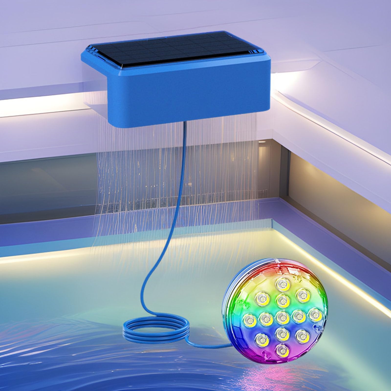 Luz solar para piscina para todo tipo de piscinas con control remoto