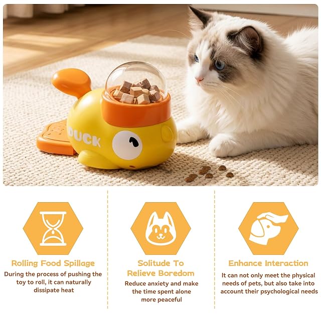 Foto 4 de 7 de xolear Comedero Interactivo para Mascotas con Forma de Pato
