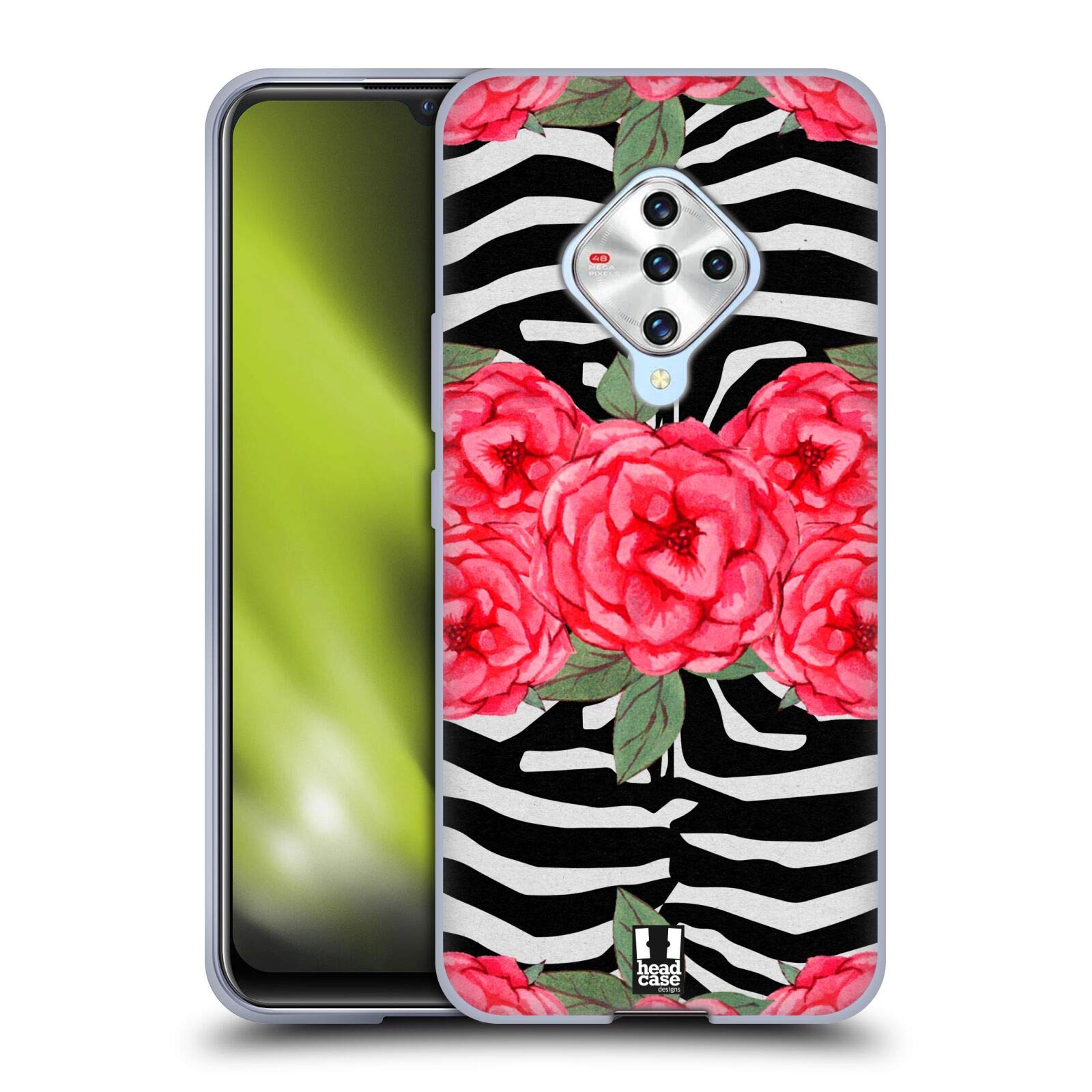 Head Case Designs Botanic with Zebra Vintage Floral And Animal Prints Soft Gel Case Compatible With Vivo X50e 5G