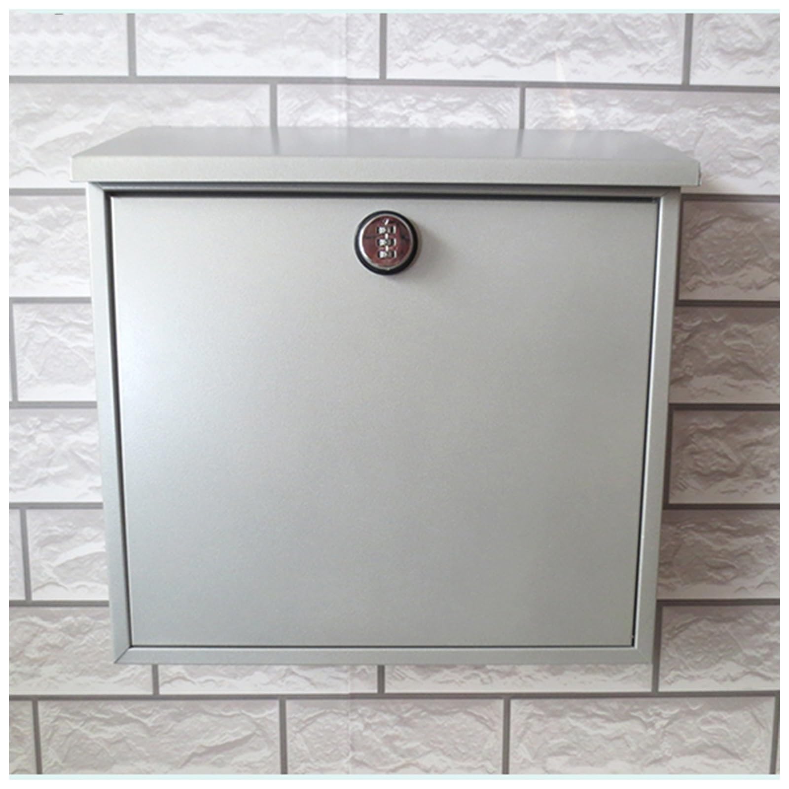 NQNFWCRJ Home Wall Mounted Mailbox with Adjustable Combination Lock Galvanized Sheet Mailboxes Outdoor Rainproof Parcel Boxes Multiple Colors Available