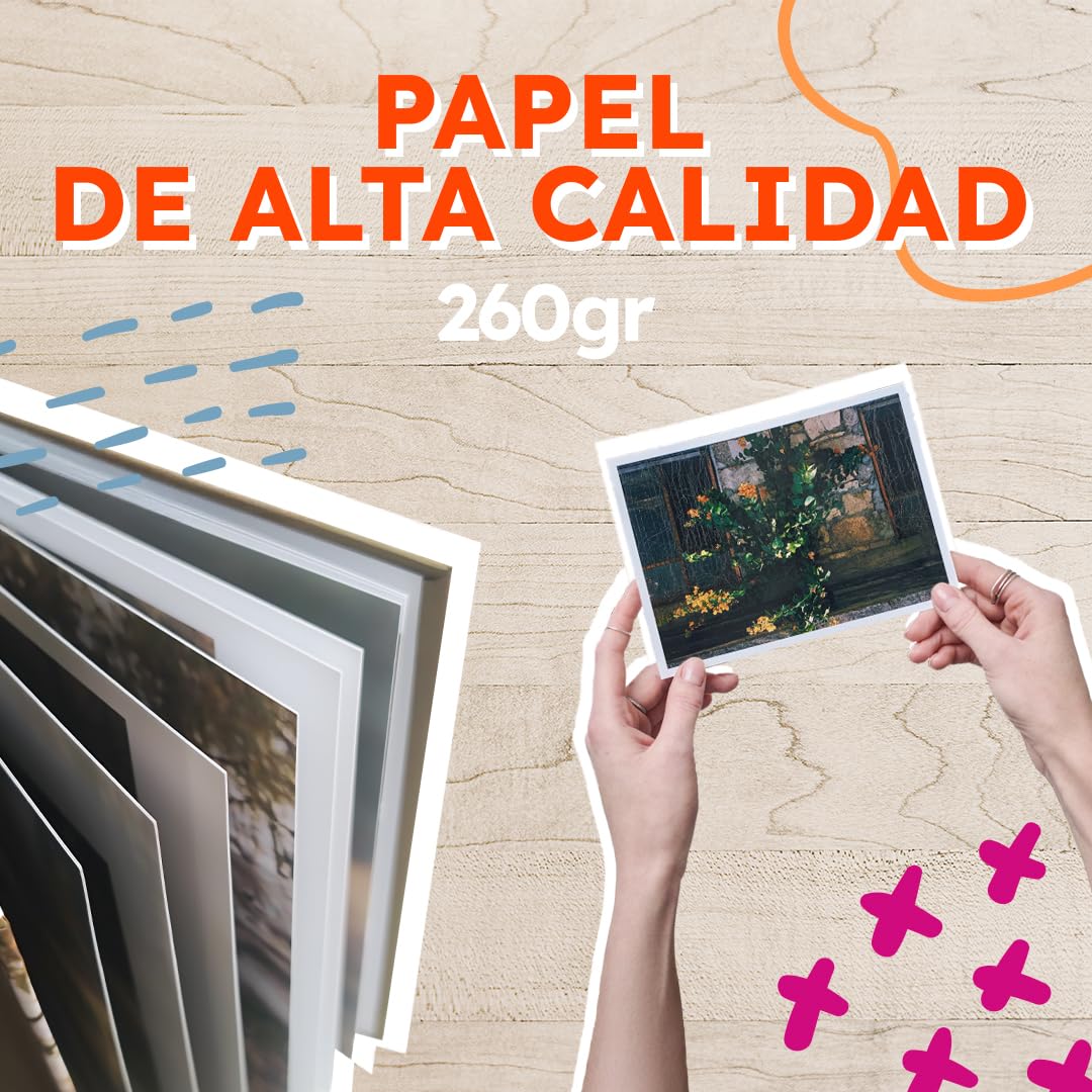 Sviluppo fotografico personalizzabile | Stampa di foto in formato 15x20 cm | Confezione da 45 foto | Finitura a scelta opaca o lucida, con o senza bordo bianco