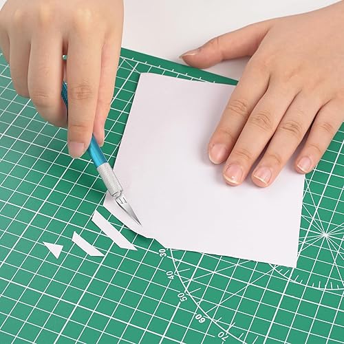 Miniatura 6 de DIYSELF Tapete de costura autorreparable, tapete de corte giratorio de 18 x 12 pulgadas para manualidades, protector de mesa de doble cara de 5