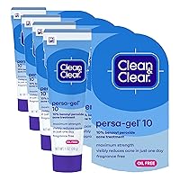 Vista 10 de Clean & Clear Persa-Gel - 10 tratamiento de manchas de acné sin aceite con máxima fuerza, 10% de peróxido de benzoílo, crema tópica para espinillas