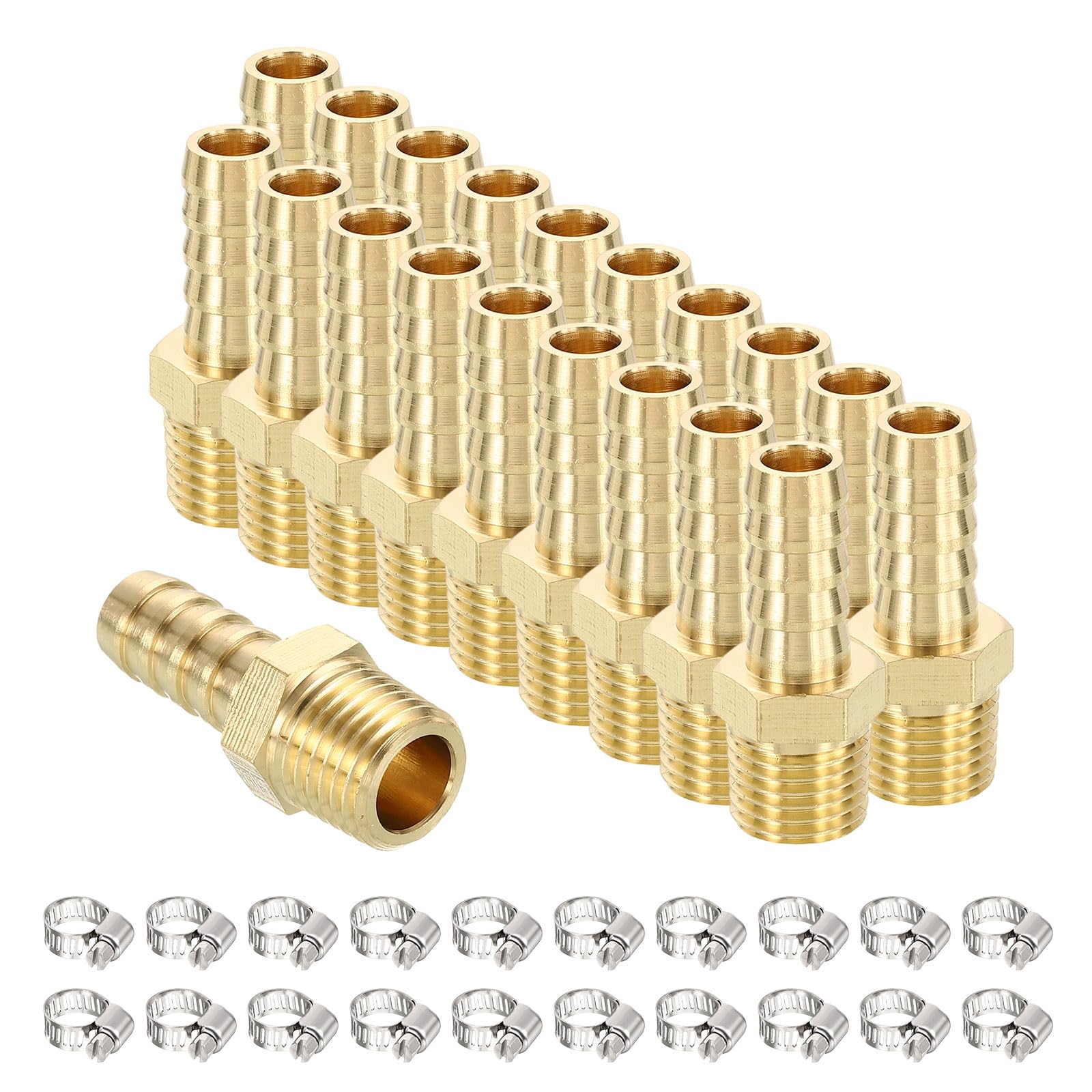 Raccord cannelé laiton 3/8 NPT étanche pour compresseur d'air et matrices