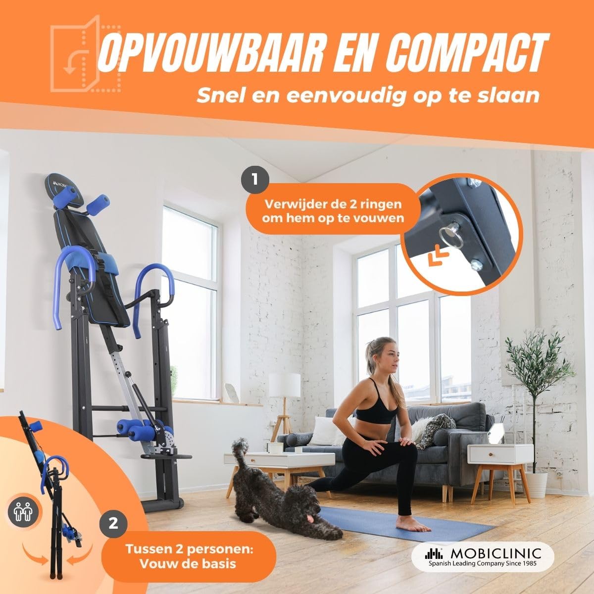Gewichtbankset Trainingsbank voor bankdrukken, snel opvouwbaar en