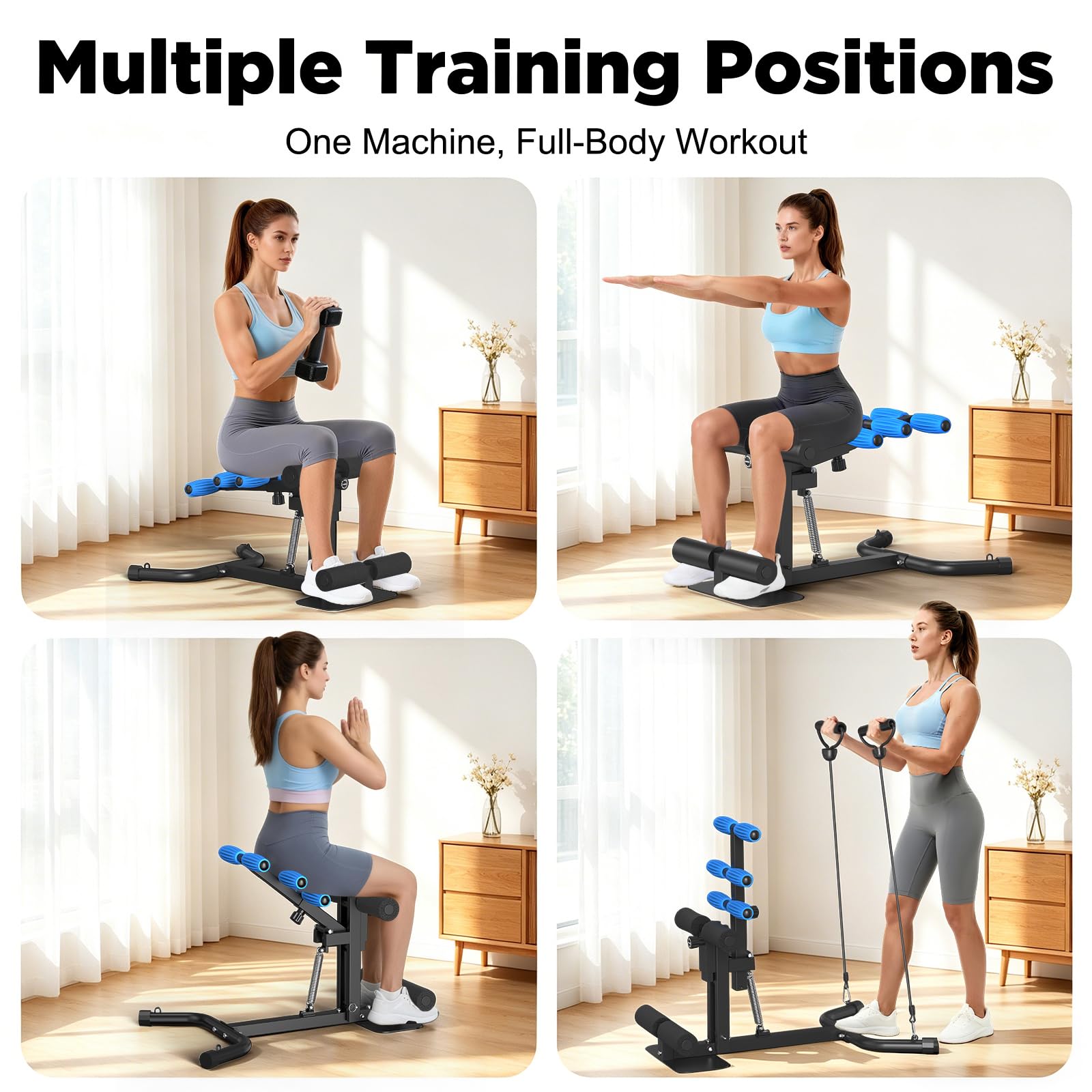 RELIFE REBUILD YOUR LIFE Machine à Squat Appareil Musculation Fessier Appareils Jambes et Cuisses Abdominaux