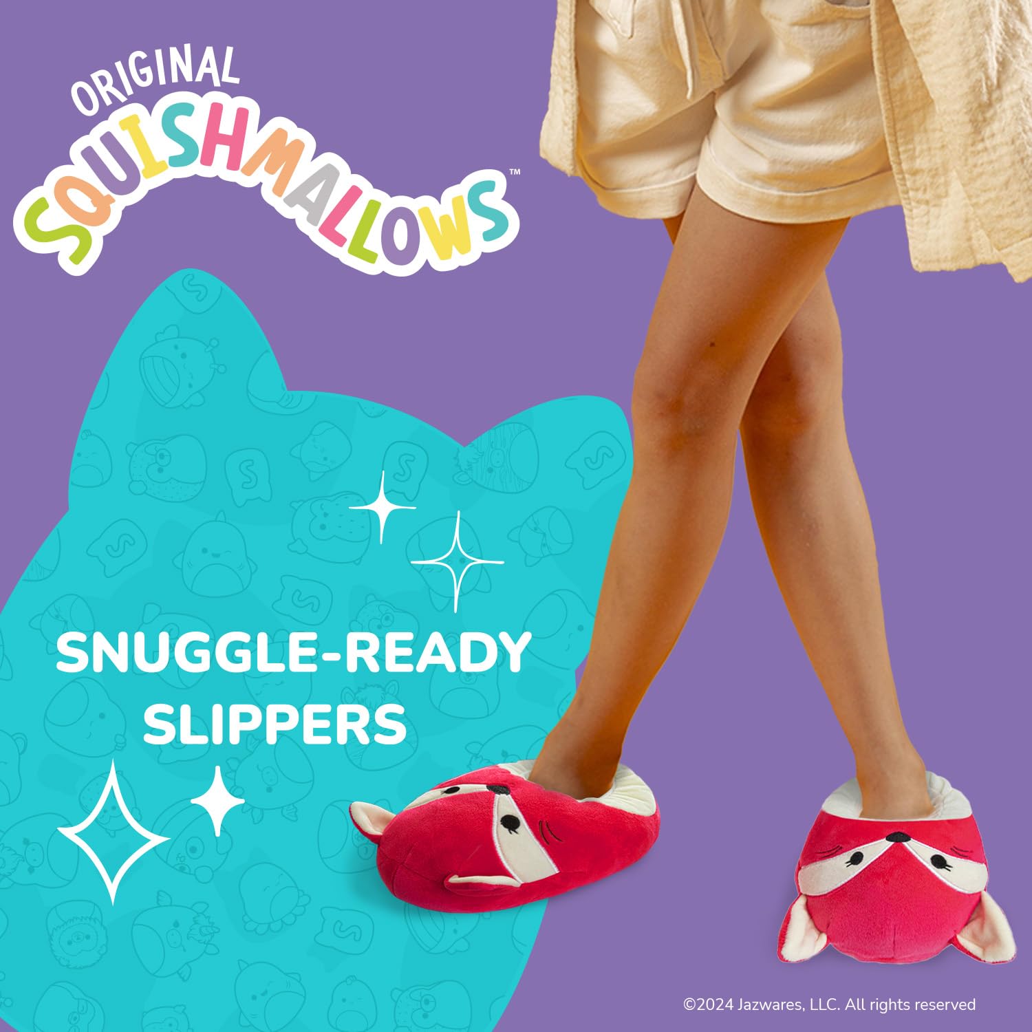 Squishmallows Pantuflas unisex con diseño de búho Squishmallow para niños pequeños