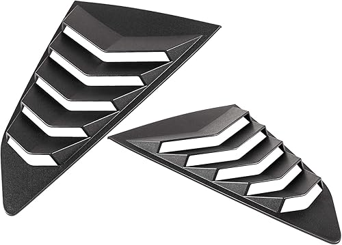 Miniatura 5 de Juego de persianas para ventana trasera y lateral 2016-2023, estilo Lambo, color negro mate, compatible con Chevrolet Chevy Camaro 2016 2017 2018