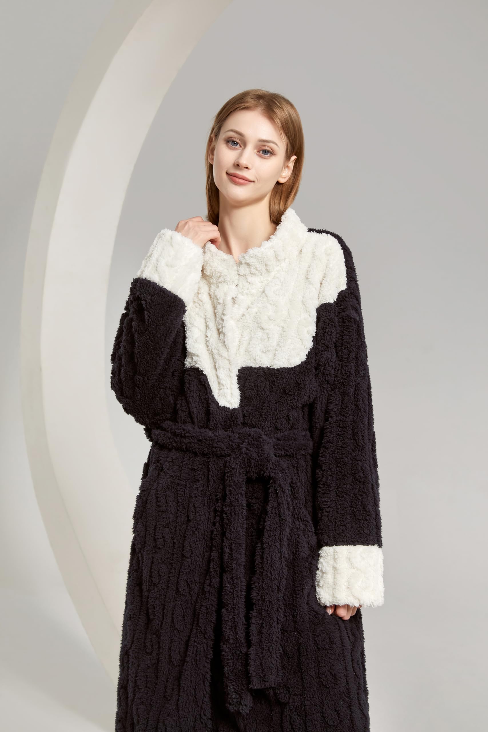 Pigiama Invernale da Donna Pigiama Caldo da Donna Lungo Inverno, Elegante Set di Pigiama in Pila di Corallo, Abbigliamento da Casa