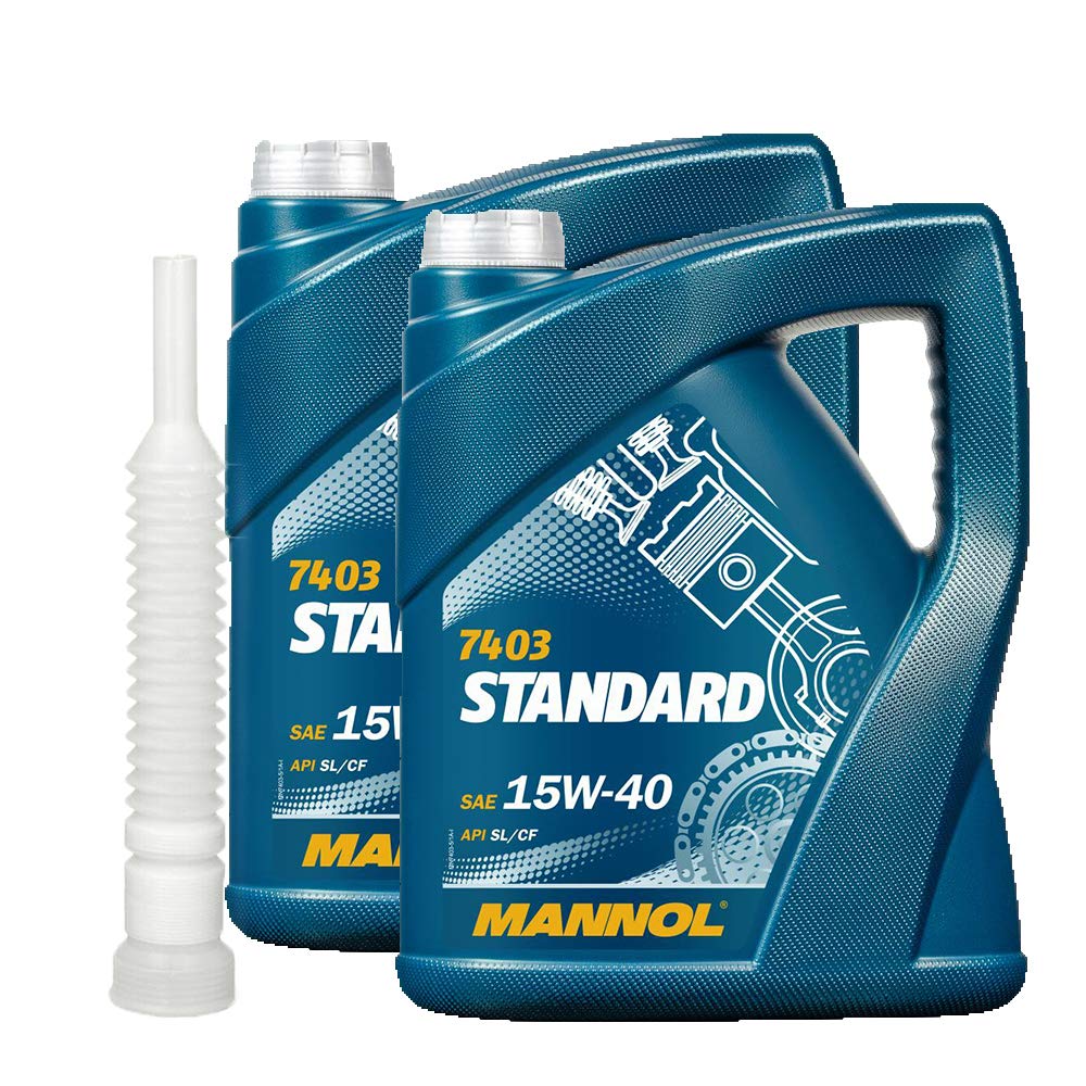 MANNOL 2 x5l, 7403 Standard 15W-40 Öl + Ausgießer