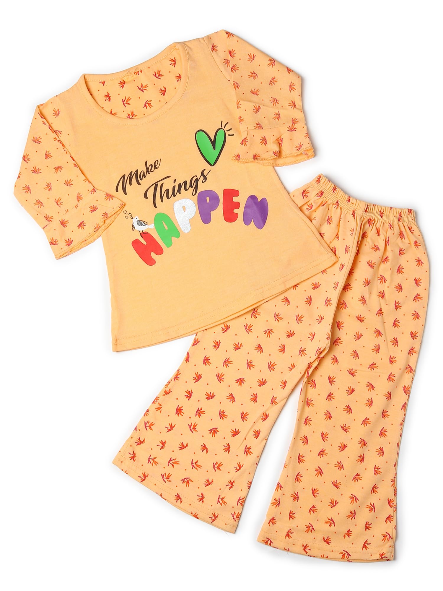 Girls' Light Blue Printed Pajama Set – Cozy Nightwear with Motivational Design-image-15